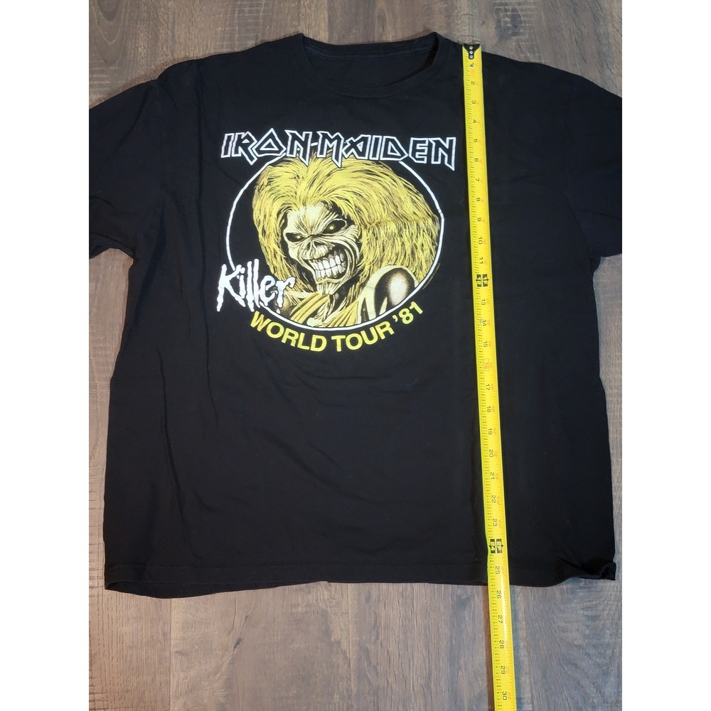Iron Maiden‎ Killer World Tour '81 Black Graphic Print T-Shirt